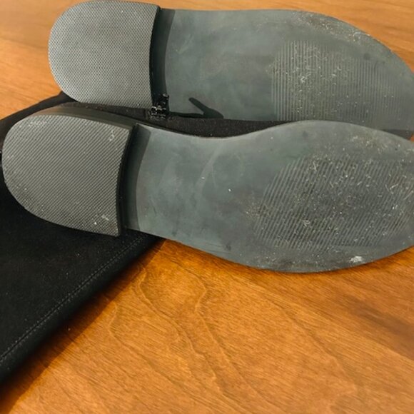 NWOT - DesignLab Over the Knee Stretch low heeled boots, Black, Ladies Size 7 - Picture 9 of 12